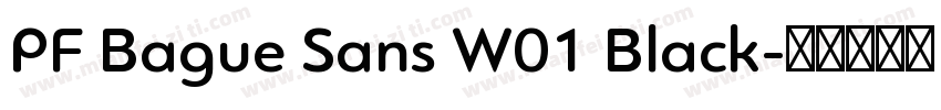 PF Bague Sans W01 Black字体转换